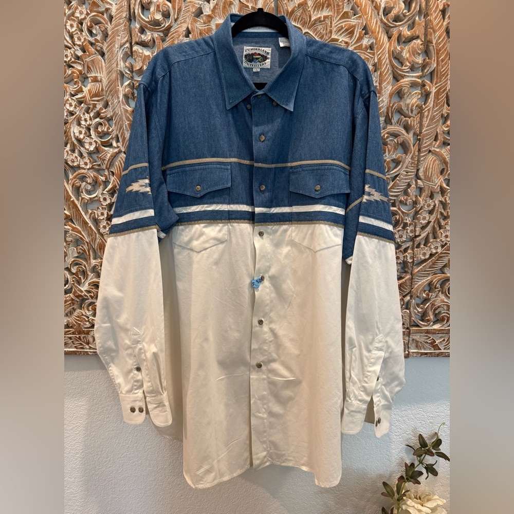 Cumberland Outfitters Aztec Western Style Shirt- size XXL - Picture 2 of 10